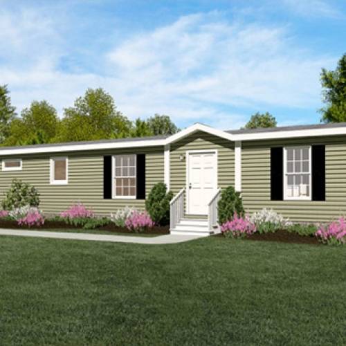 Exterior of a manufactured home