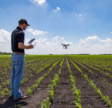 Small unmanned craft used to check crops
