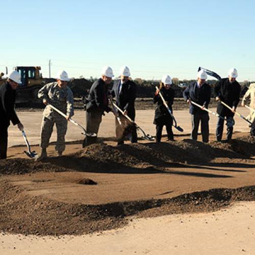 Officials breaking ground on a new UAS project