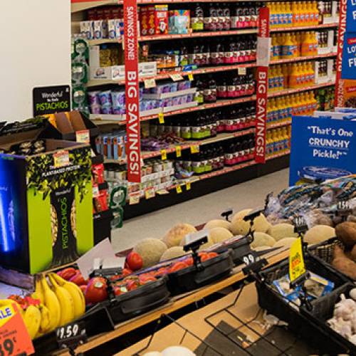 Grocery store interior