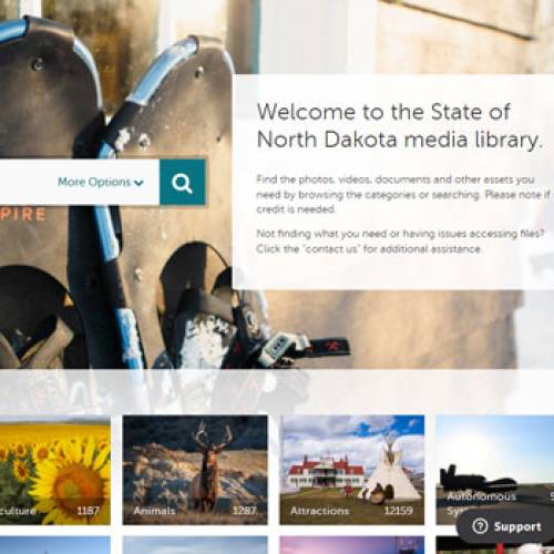 Welcome screen of the State Media Library