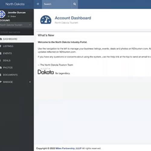 Extranet partner portal screenshot 