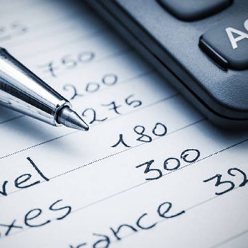 Budget with calculator