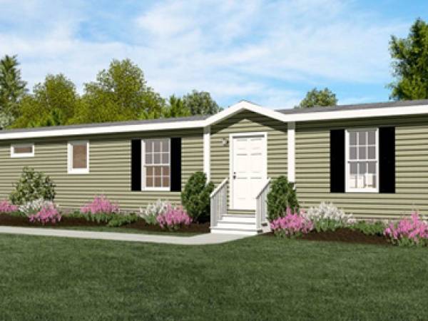 Exterior of a manufactured home