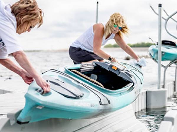 Kayak launch on Devils Lake