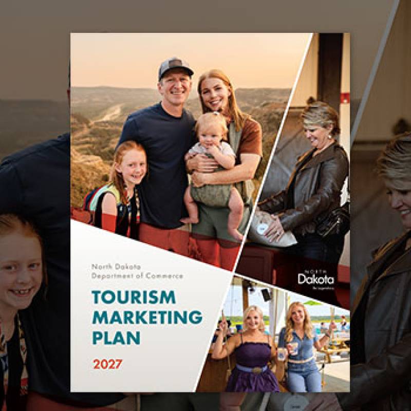 Cover image for the 2027 North Dakota Tourism Marketing Plan