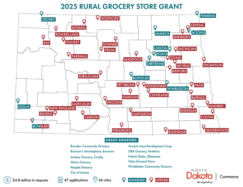 2025 Rural Grocery Store Grant map