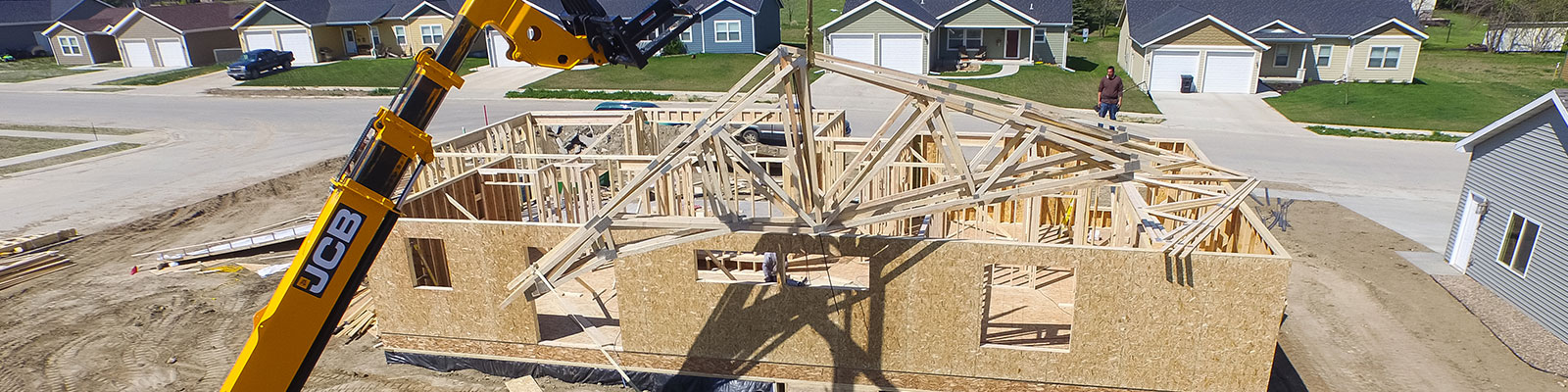 Construction on a single family home. Courtesy McKenzie County Tourism 