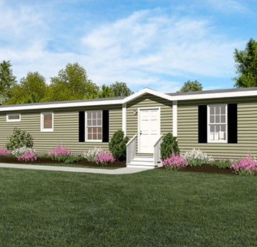 Exterior of a manufactured home