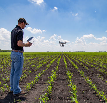 Small unmanned craft used to check crops
