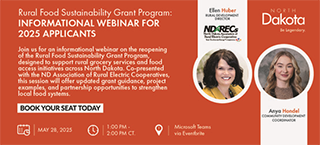 May 28th Rural Food Sustainability Grant program webinar banner