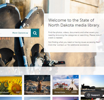 Welcome screen of the State Media Library