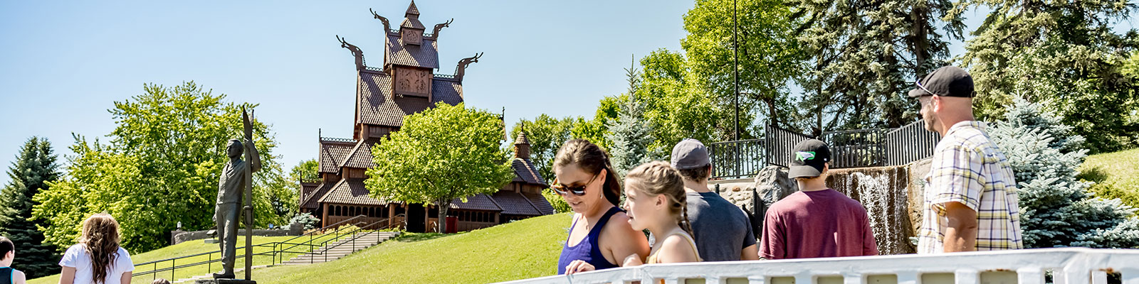 Family at the Scandinavian Heritage Park in Minot