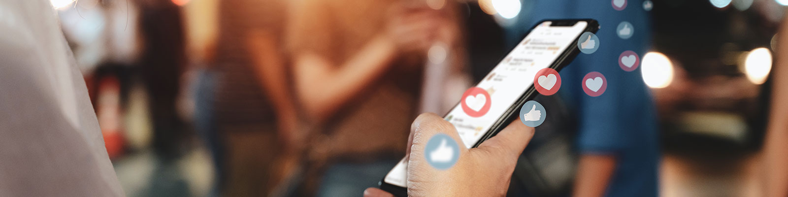 Woman browsing social media on her phone