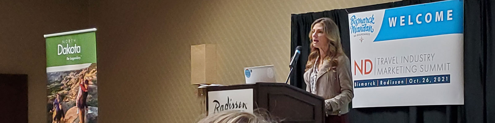 Sara Otte Coleman presents at the Tourism Marketing Summit