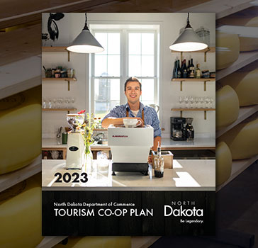 Cover image for the 2023 North Dakota Tourism Cooperative Marketing Plan