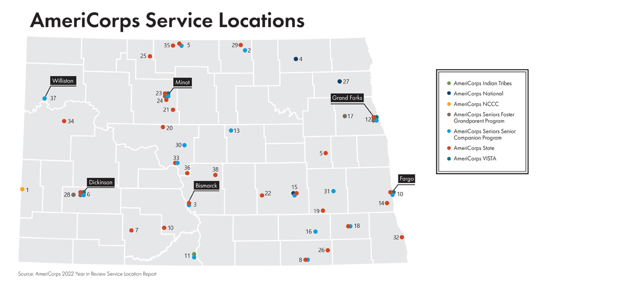 AmeriCorps Map