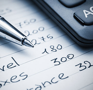 Budget with calculator