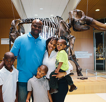Family at the Heritage Center, image from the Find a Good Life campaign