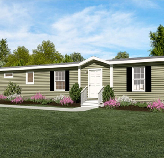 Exterior of a manufactured home
