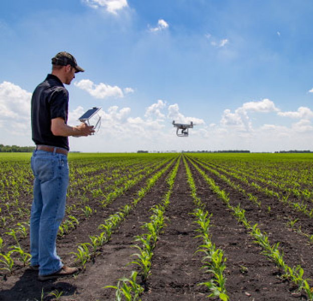 Small unmanned craft used to check crops