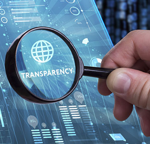 Magnifying glass enlarging computer file